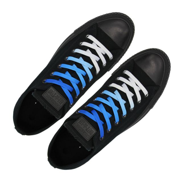 Length: 110cm | Width: 10mm | Blue Faded Shoelace Flat