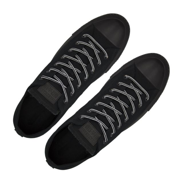 Black White Two Tone Bootlace Shoelace Black White 80cm - Ø5mm