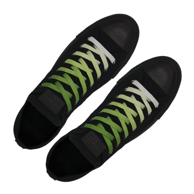 Length: 110cm | Width: 10mm | Green Faded Shoelace Flat