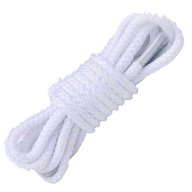 Length: 80cm | Diameter: 5mm | White Solid Shoelace / Bootlace Round